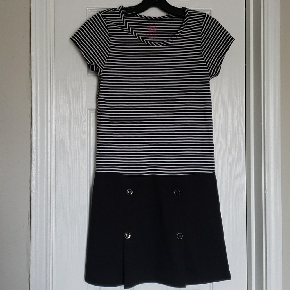 Faded Glory Striped Sailor Style Dress - (XL, 14/16) Vintage, Y2K